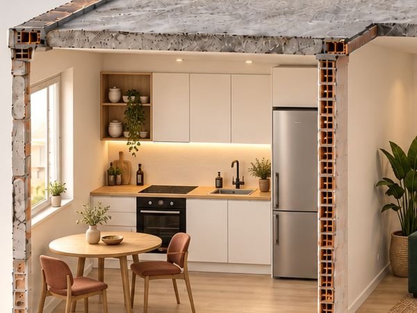 Recreación de la cocina terminada