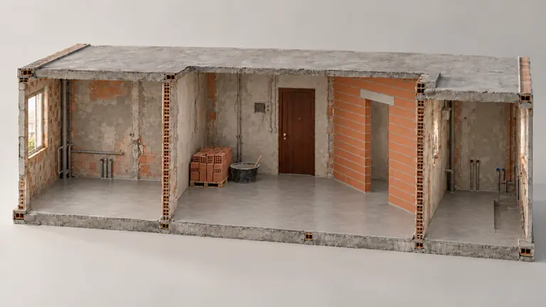 Recreación del piso en la etapa albañilería